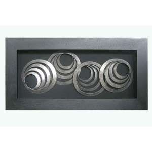 Framed Silver Spiral Wall Art