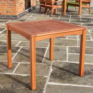 Walsall Square Wooden Dining Table In Factory Stain