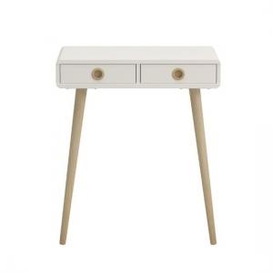Softline Wooden Console Table In Off White With 2 Drawers
