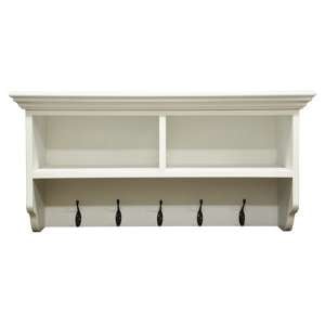 Wantagh 2 Shelves And 5 Hooks Coat Rack In Antique White