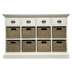 Wantagh 4 Drawers And 8 Baskets Sideboard In Antique White