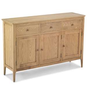 Wardle Wooden Large Sideboard In Crafted Solid Oak