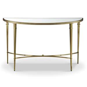 Waverly Glass Console Table With Gold Stainless Steel Legs