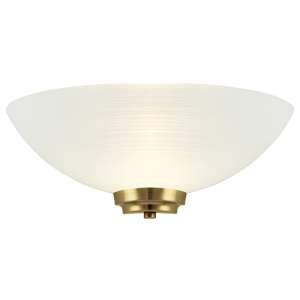 Welles White Glass Wall Light In Antique Brass