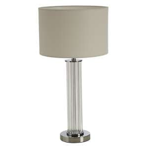 Westico Cream Fabric Shade Table Lamp With Decorative Base