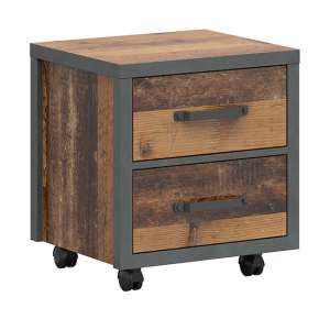 Weston Bedside Cabinet With 2 Drawers In Pine And Matera