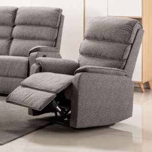 Westport Fabric Upholstered Armchair In Charcoal Grey