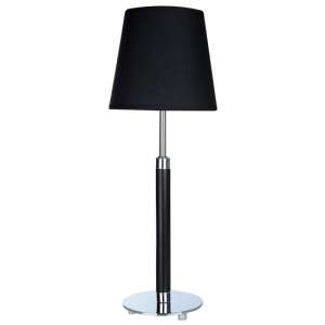 Whitly Black Fabric Shade Table Lamp With Chrome Base