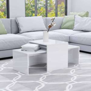 Wilde High Gloss Set Of 2 Coffee Tables In White