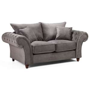 Williton Fabric 2 Seater Sofa In Dark Grey