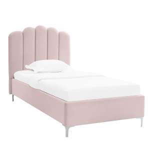 Welshpool Sumptuous Velvet Single Bed In Pink