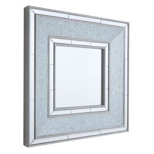 Wilmer Square Wall Bedroom Mirror In Antique Silver Frame