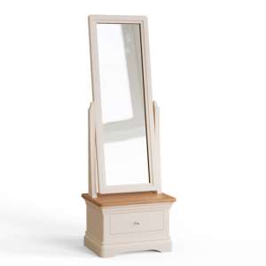 Winchester Cheval Mirror With Silver Birch Storage Cabinet