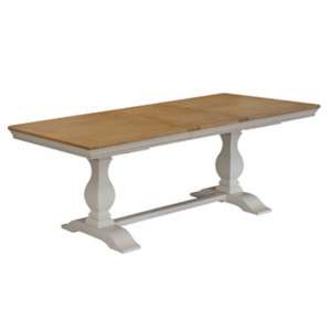 Winchester Large Wooden Dining Table In Silver Birch