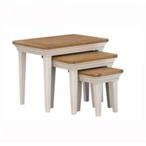 Winchester Wooden Nest Of Tables In Silver Birch