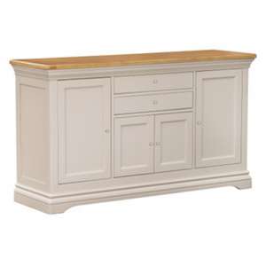 Winchester Wooden Sideboard In Silver Birch With 4 Door 3 Drawer