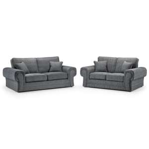 Wishaw Fabric 3 Seater And 2 Seater Sofa In Grey