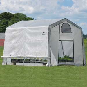 Wyck Ripstop Translucent 10x10 Greenhouse Storage Shed In White