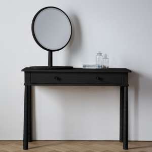 Wycombe Dressing Table In Black Wit 2 Drawers