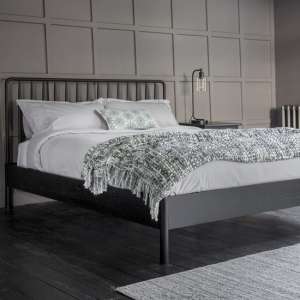 Wycombe Wooden Spindle King Size Bed In Black
