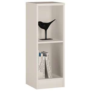 Xeka Low Narrow 1 Shelf Bookcase In Pearl White