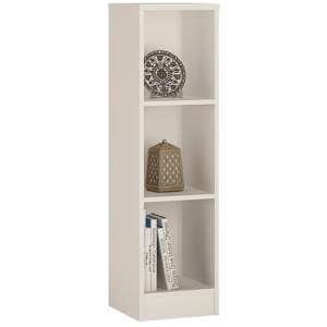 Xeka Medium Narrow 2 Shelves Bookcase In Pearl White