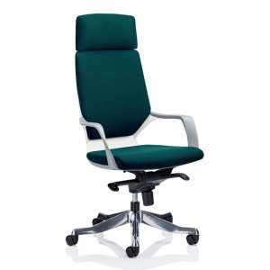 Xenon High Back Headrest Office Chair In Maringa Teal