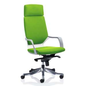 Xenon High Back Headrest Office Chair In Myrrh Green