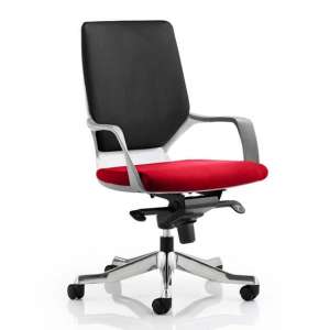 Xenon Medium Black Back Office Chair In Bergamot Cherry Seat