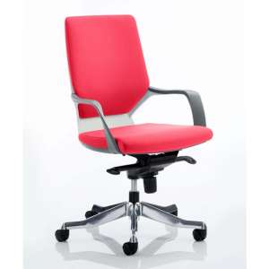 Xenon White Medium Back Office Chair In Bergamot Cherry