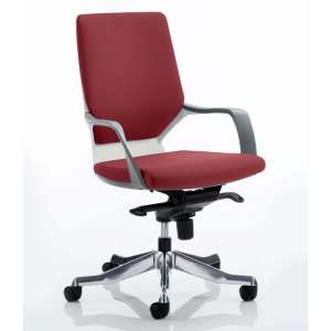 Xenon White Medium Back Office Chair In Ginseng Chilli