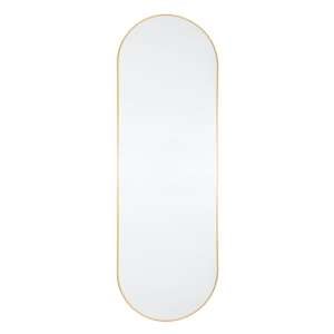 Yareli Large Oval Wall Mirror In Gold Frame