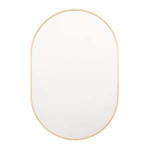 Yareli Small Oval Wall Mirror In Gold Frame