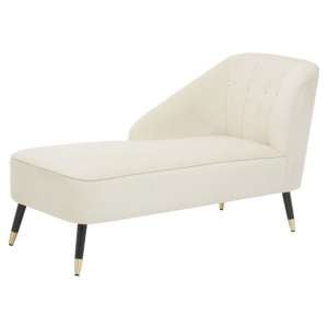 Yette Right Arm Velvet Chaise Lounge Chair In Mink