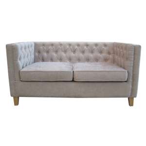 Yoxford Chenille Fabric 2 Seater Sofa In Mink