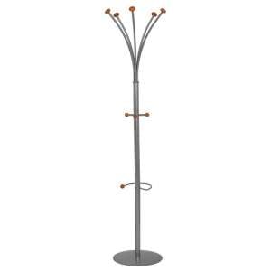 Yucaipa Metal Office Coat Stand In Silver