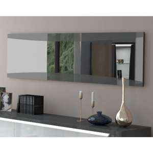 Zaire Wall Mirror With Grey High Gloss Frame