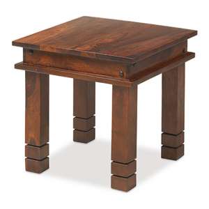 Zander 45cm Wooden Coffee Table In Sheesham With Square Legs