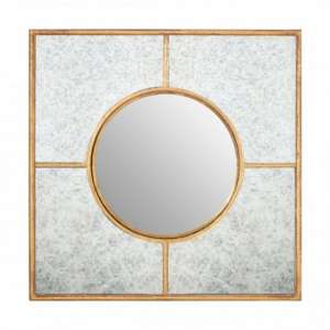 Zaria Art Deco Wall Bedroom Mirror In Gold Frame