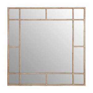 Zaria Square Panelled Wall Bedroom Mirror In Silver Frame