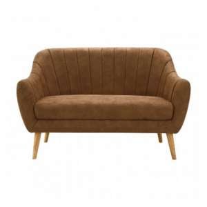 Zurichy Fabric 2 Seater Sofa In Brown